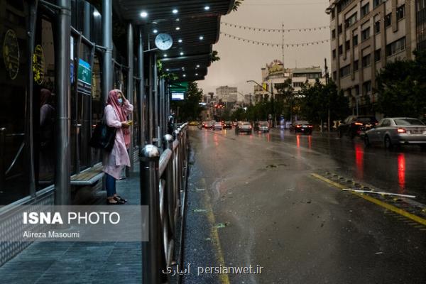 رگبار باران و رعدوبرق در بعضی استانهای کشور