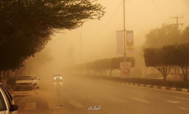 گردوخاك در راه بوشهر