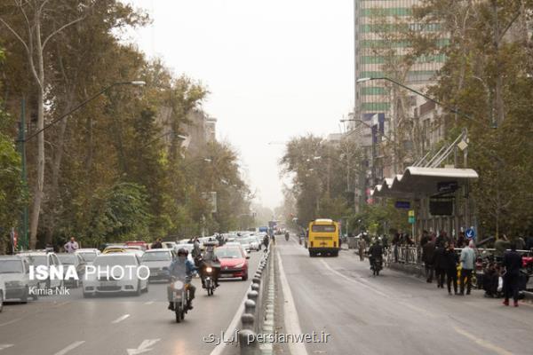 وضعیت نارنجی ۱۹ ایستگاه کیفیت هوای تهران