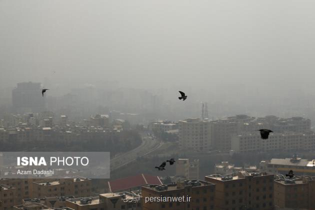 تداوم افزایش آلاینده ها و کاهش کیفیت هوای تهران