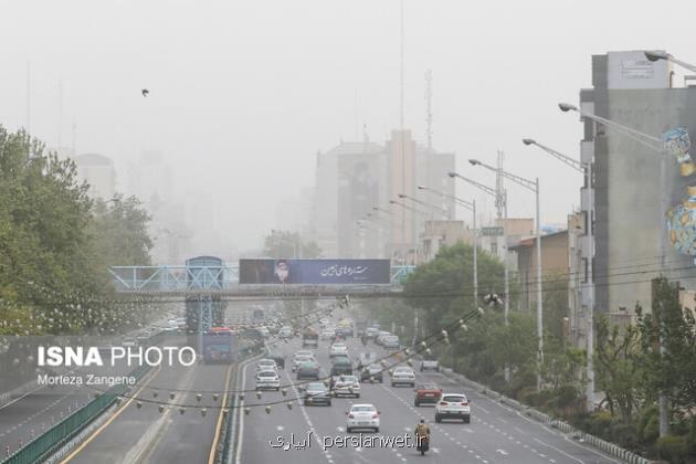 تداوم آلودگی هوای تهران طی امروز