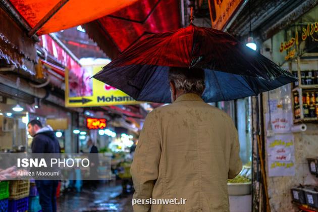 رگبار باران و وقوع گرد و خاک در راه برخی استانها