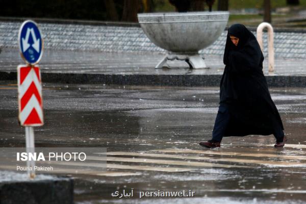 تداوم رگبار باران در نقاط مختلف كشور